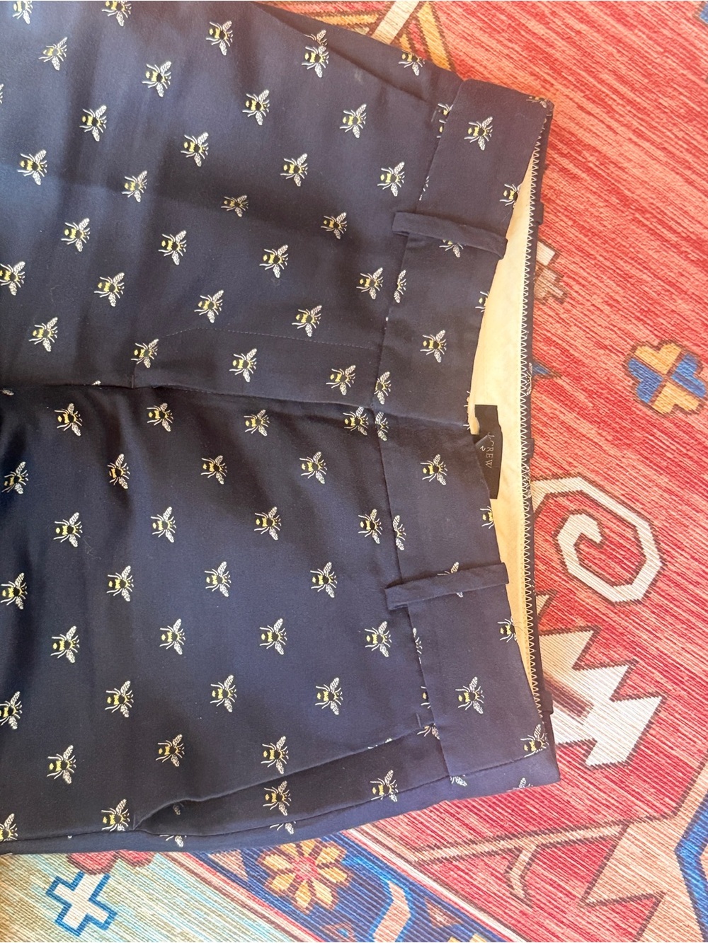 J. Crew Bumblebee Jacquard Cropped Pant size 2 - Picture 7 of 10